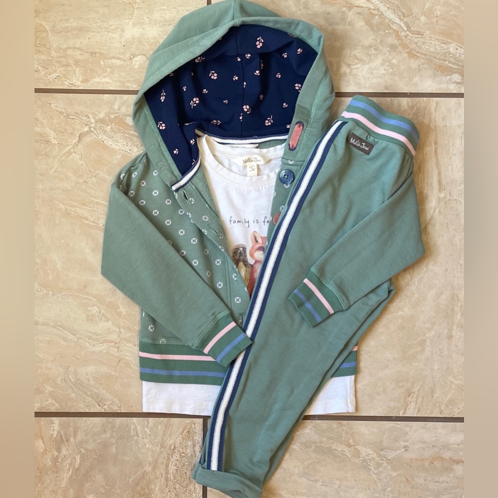 Matilda Jane 3 piece jogger set 4T